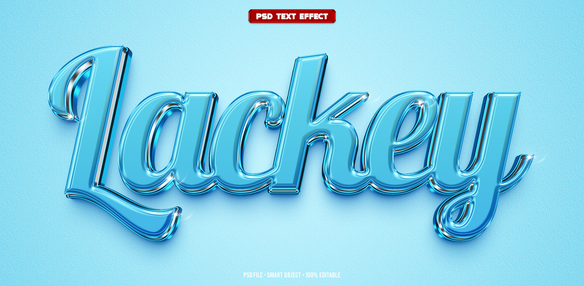 Lackey 3D editable text effect psd