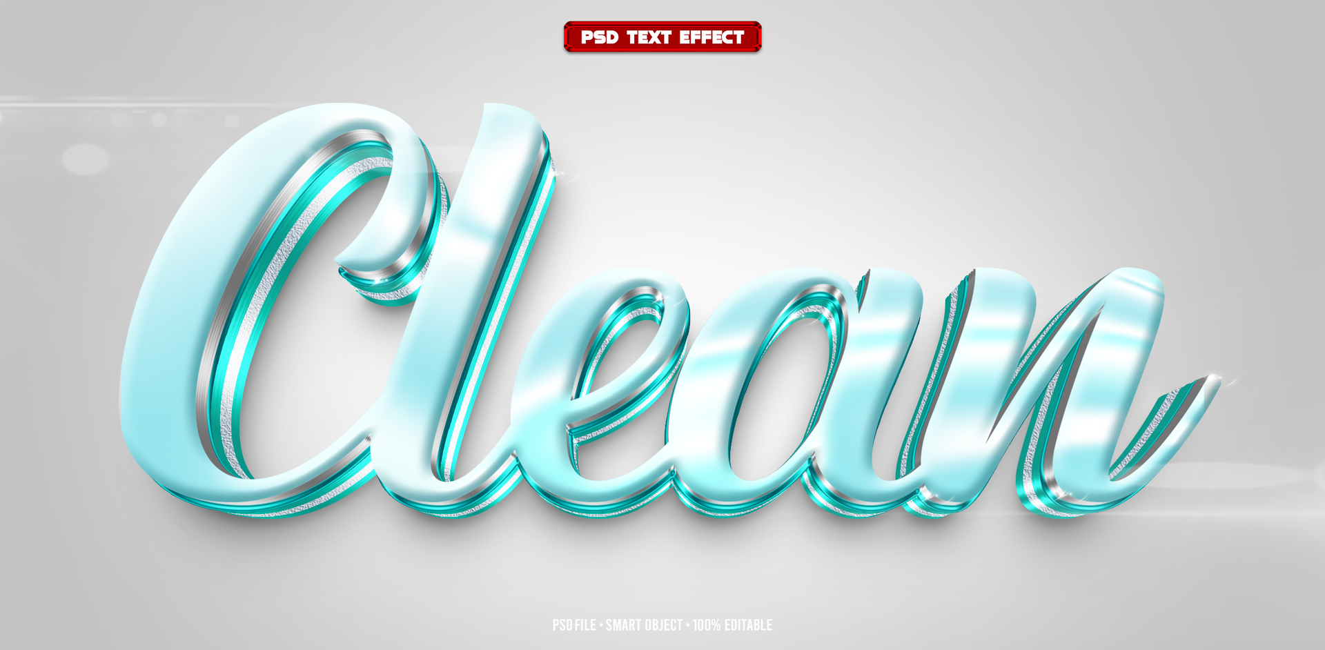 White Clean 3D editable text effect psd