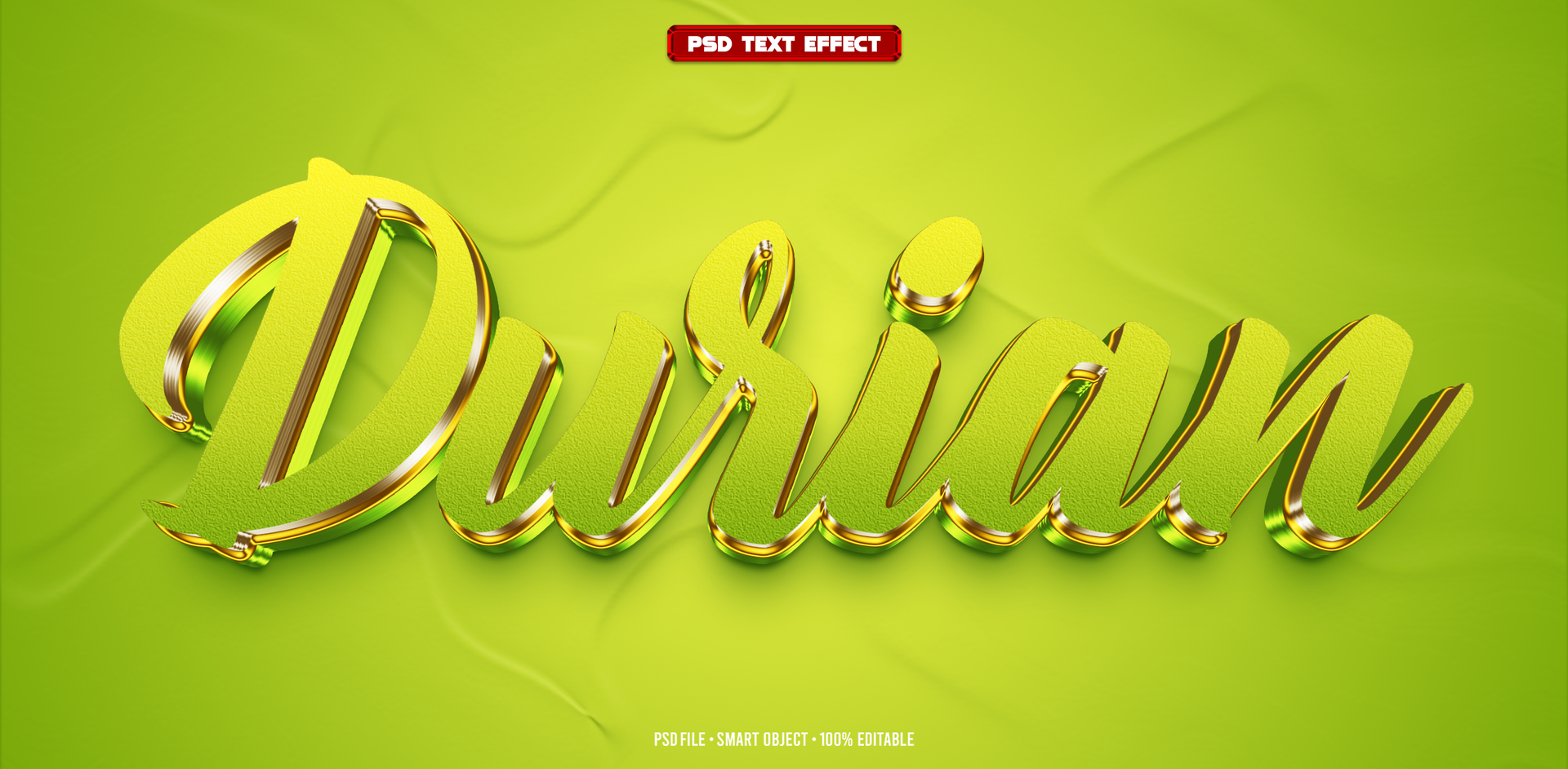 Durian 3D editable text effect psd