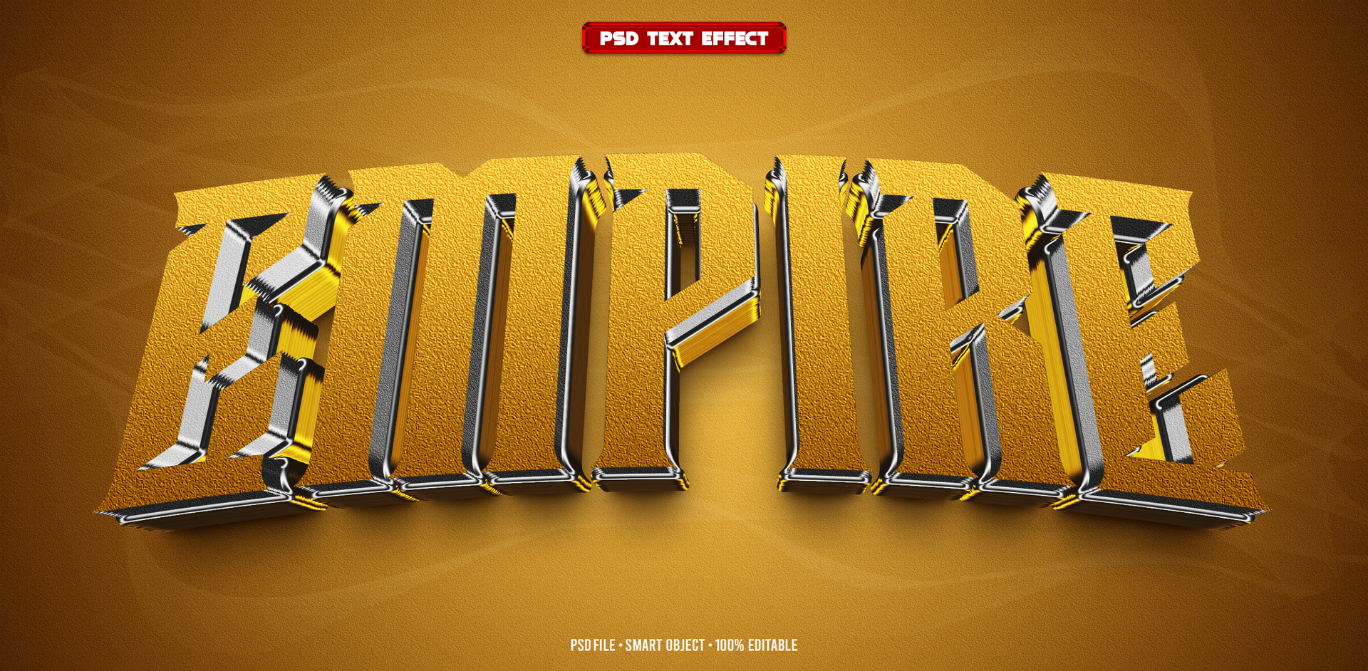 Empire 3D editable text effect psd