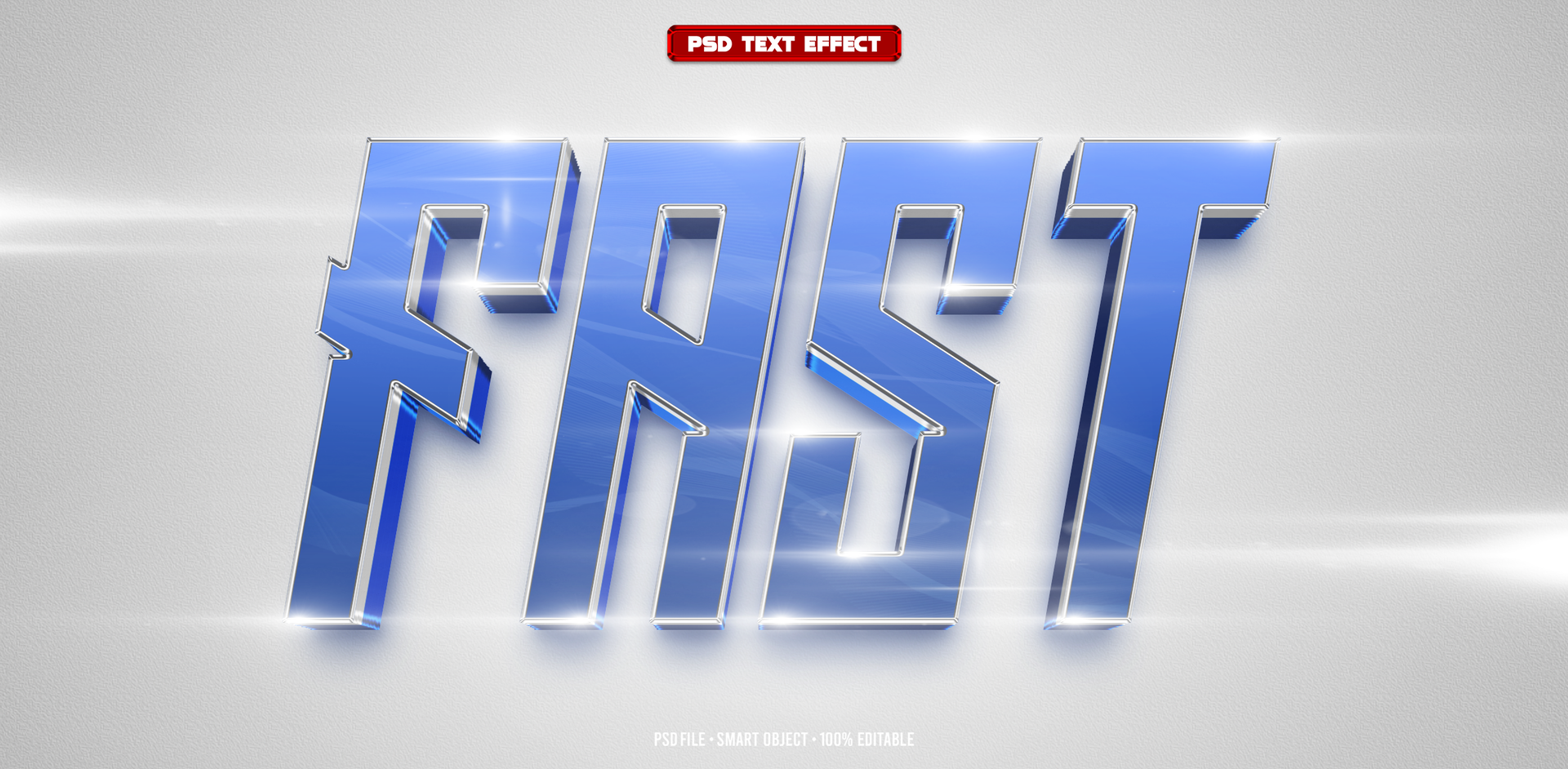 Fast 3D editable text effect psd