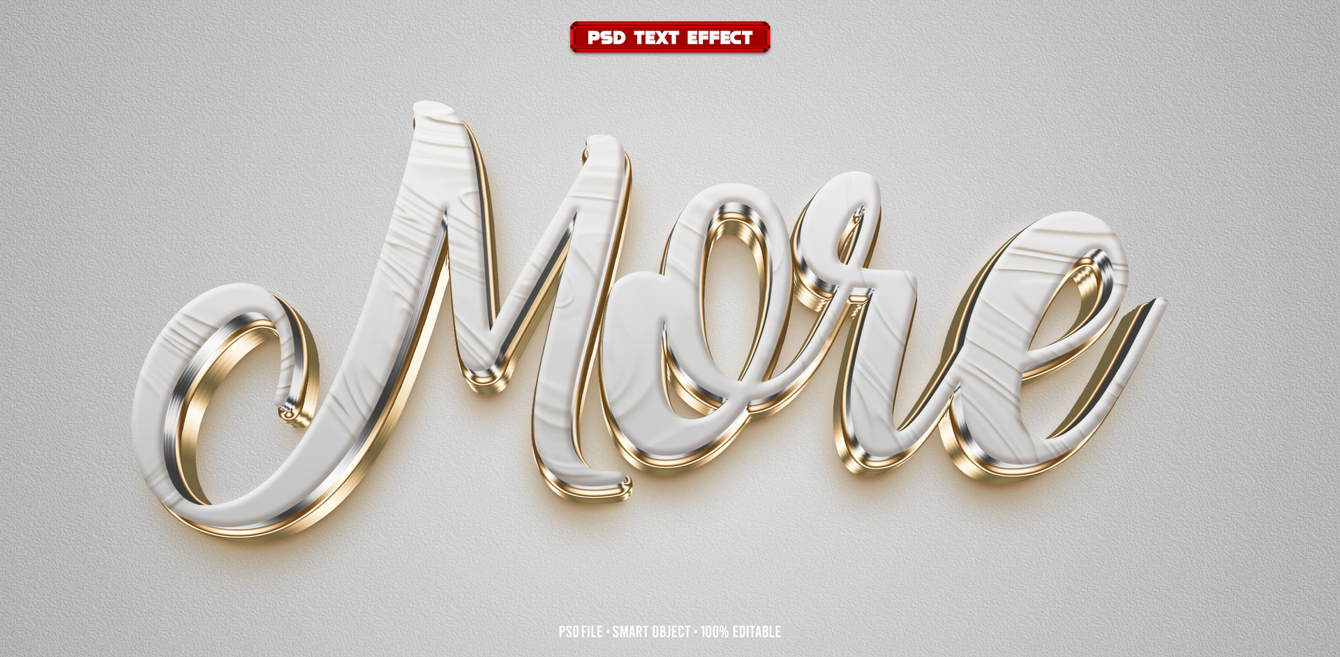 More 3D editable text effect psd