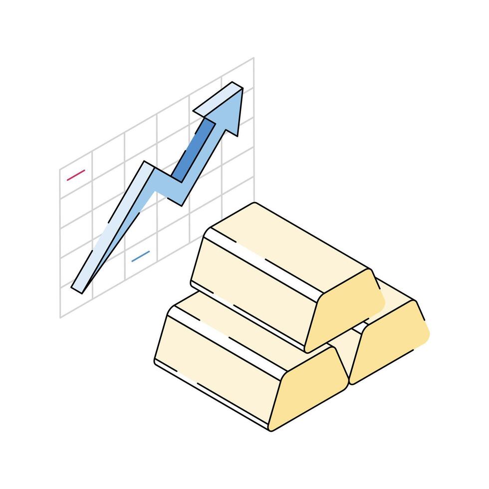 Here is an amazing isometric icon of financial assets vector