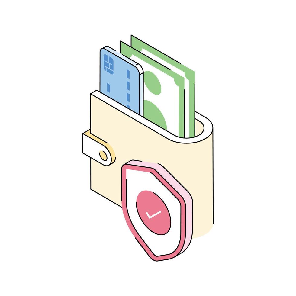 Catch a sight of this amazing isometric icon showing money security vector