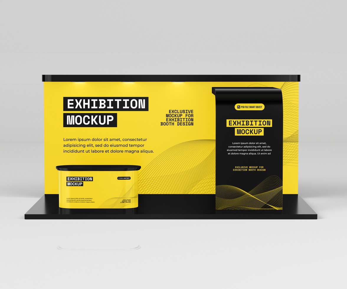 Front-Facing Exhibit Stand psd