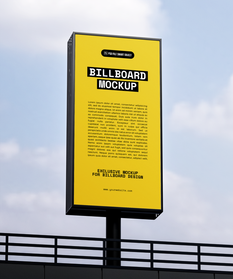 potrait billboard mockup psd