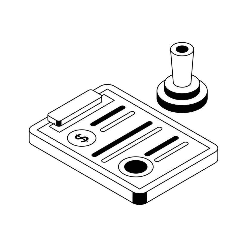 Have a look at this amazing isometric icon of loan approval. vector