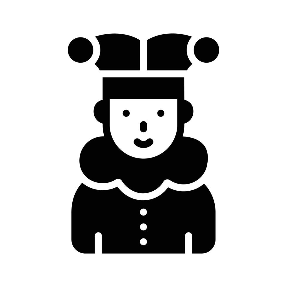 Grab this amazing glyph icon of clown character vector