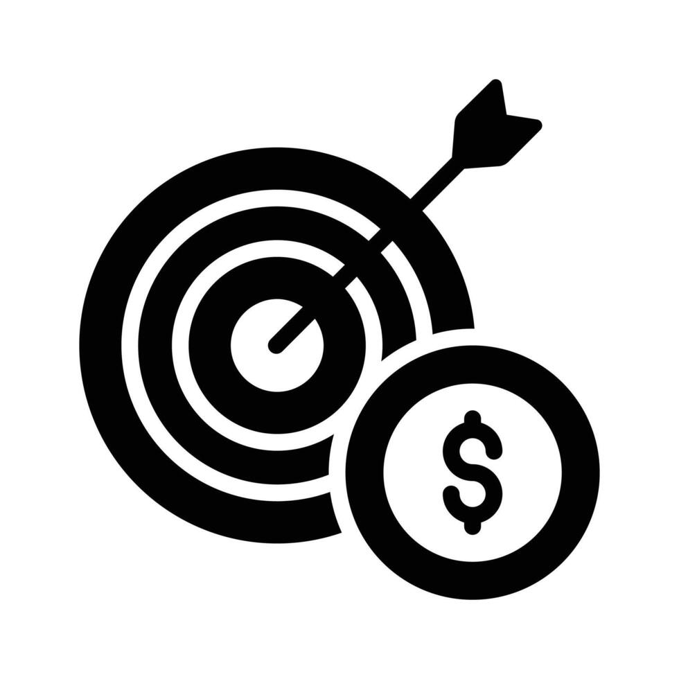 A well designed premium glyph icon of financial goa vector