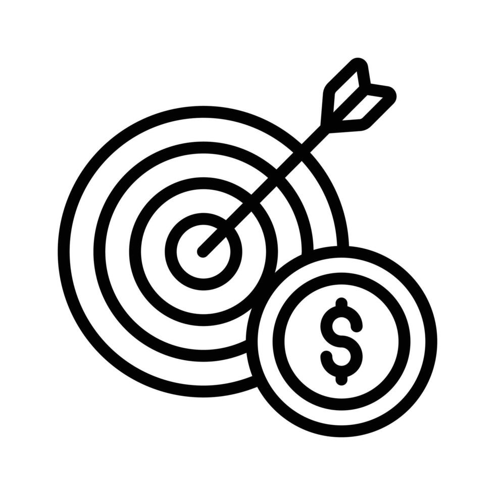 A well designed premium line icon of financial goa vector