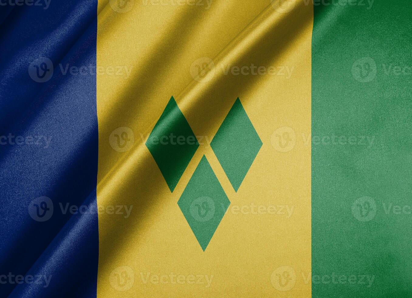 National flag of Saint Vincent and the Grenadines High resolution photo