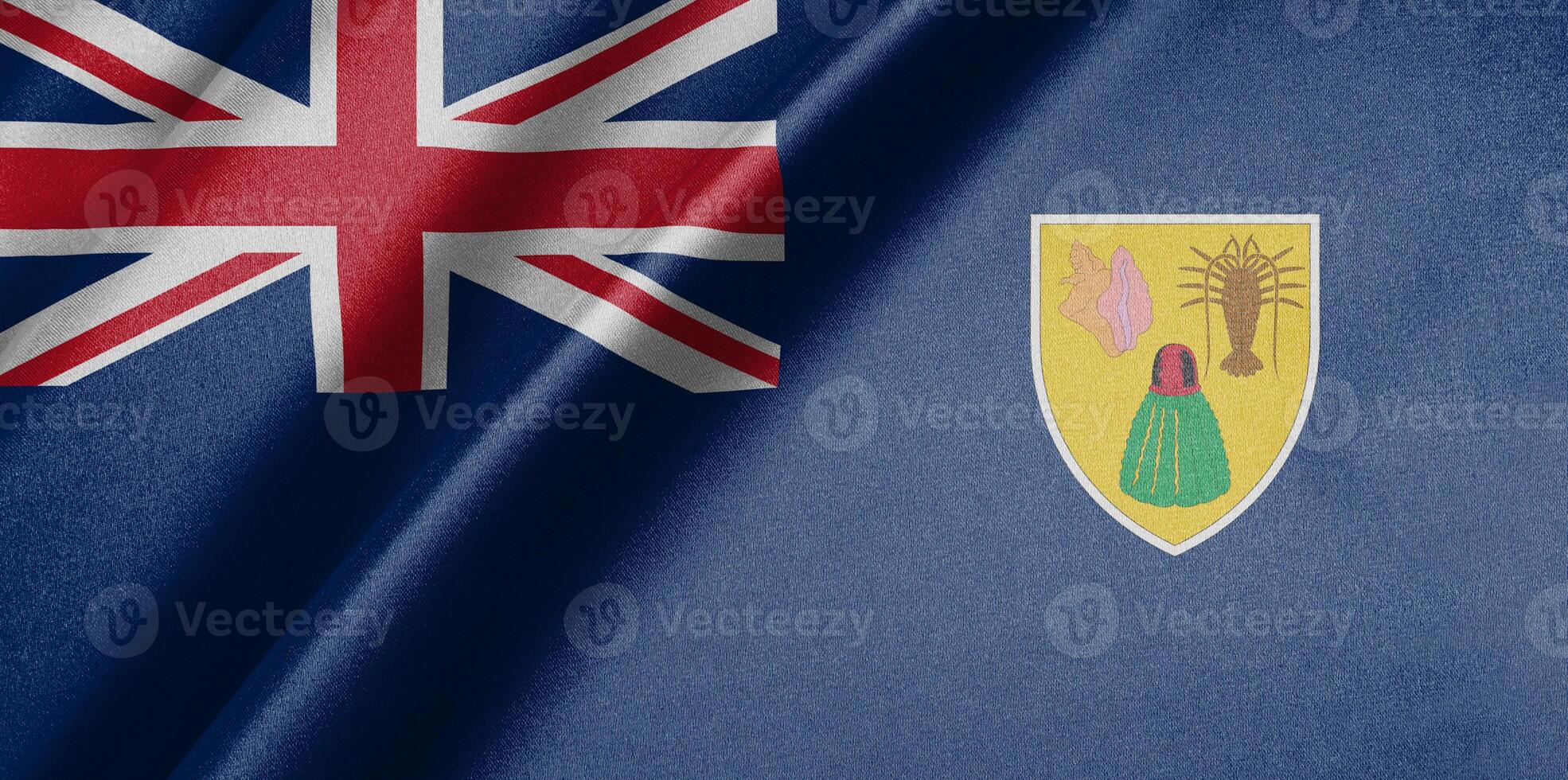 National flag of Turks and Caicos Islands High resolution photo