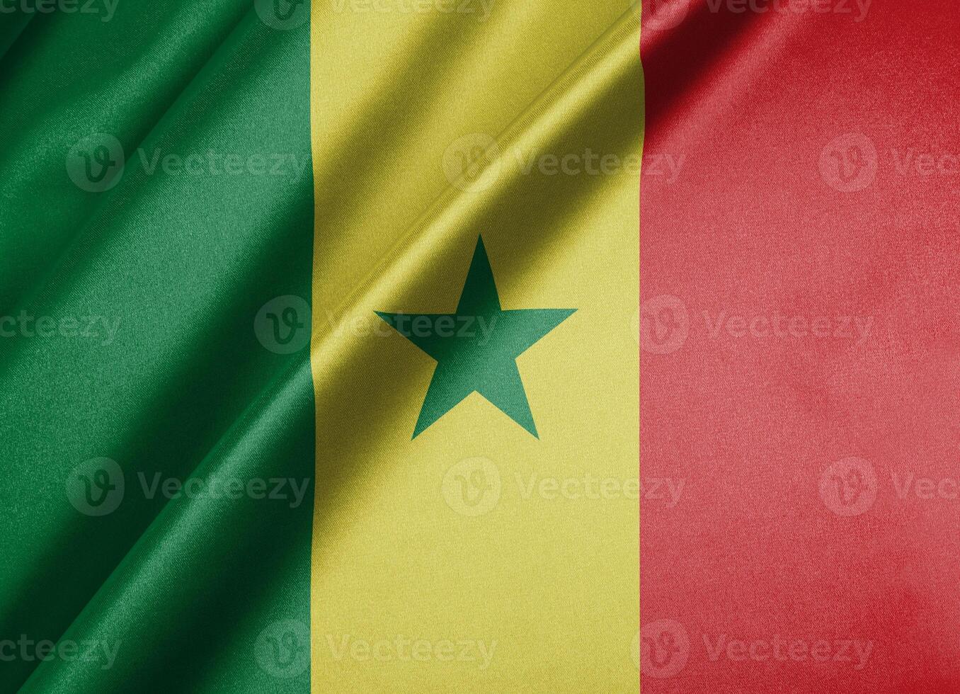 National flag of Senegal High resolution photo