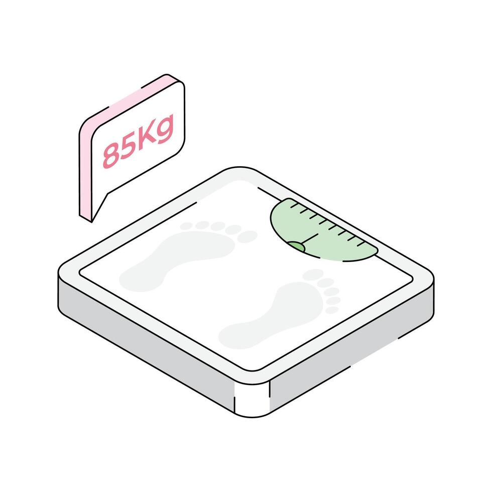 Ready to use isometric icon showing weight machine vector