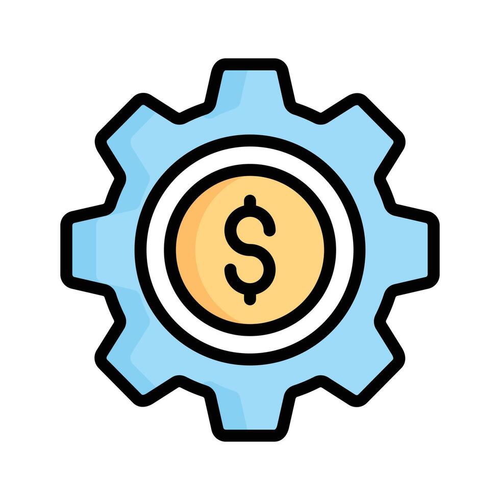 Grab our latest flat outline icon showing money allocation vector