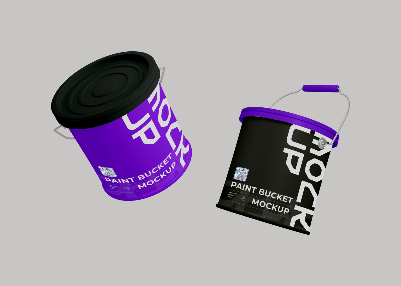 Paint Bucket Mockup for Versatile Branding psd