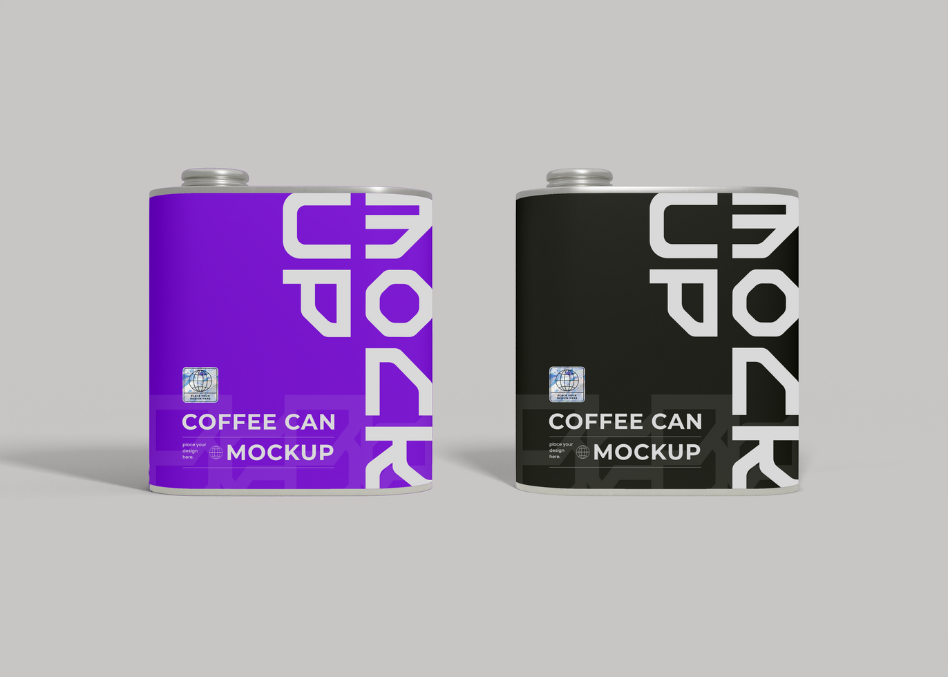 Artist Collab Coffee Can Mockup psd