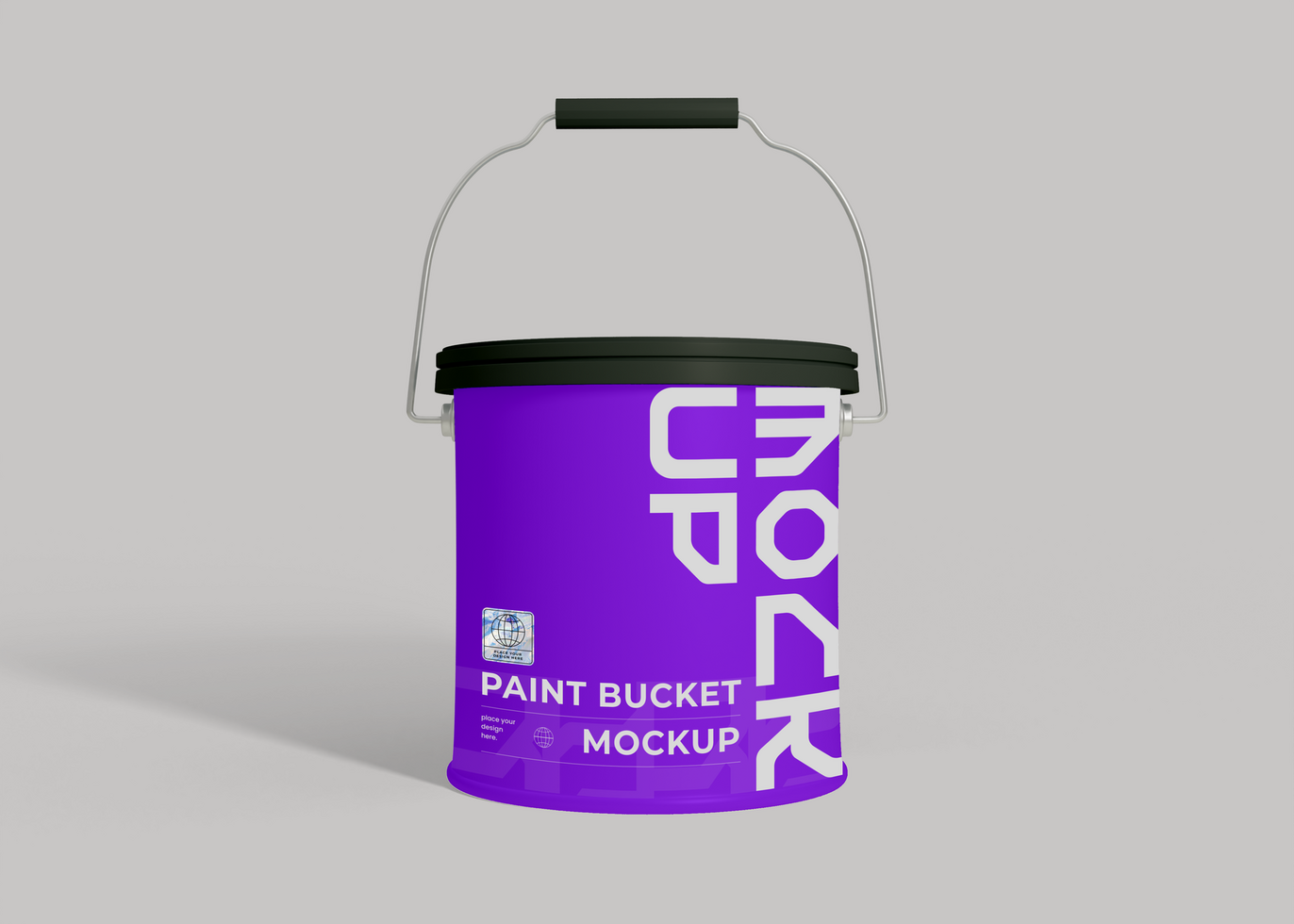 Paint Bucket Mockup for Industrial Branding psd