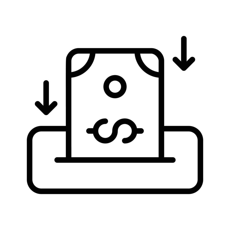 Visually appealing trendy line icon of money transaction vector
