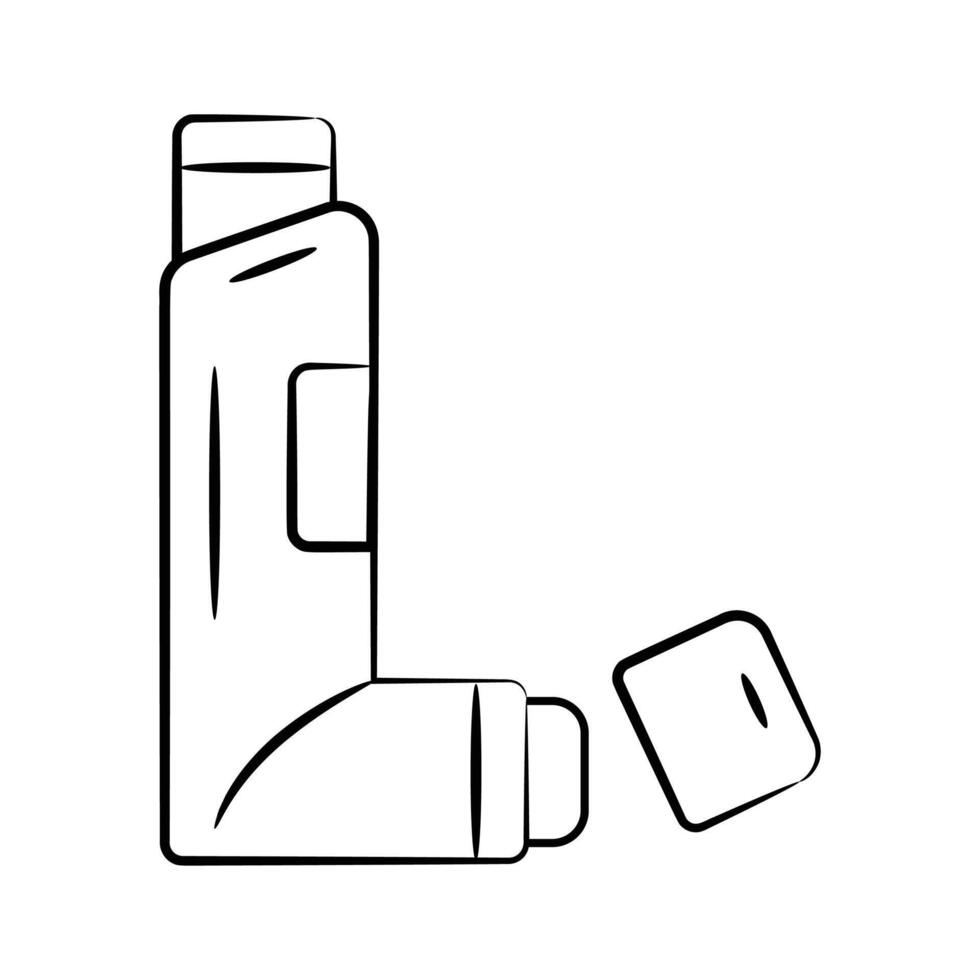 Ready to use hand drawn style icon of inhaler pump vector