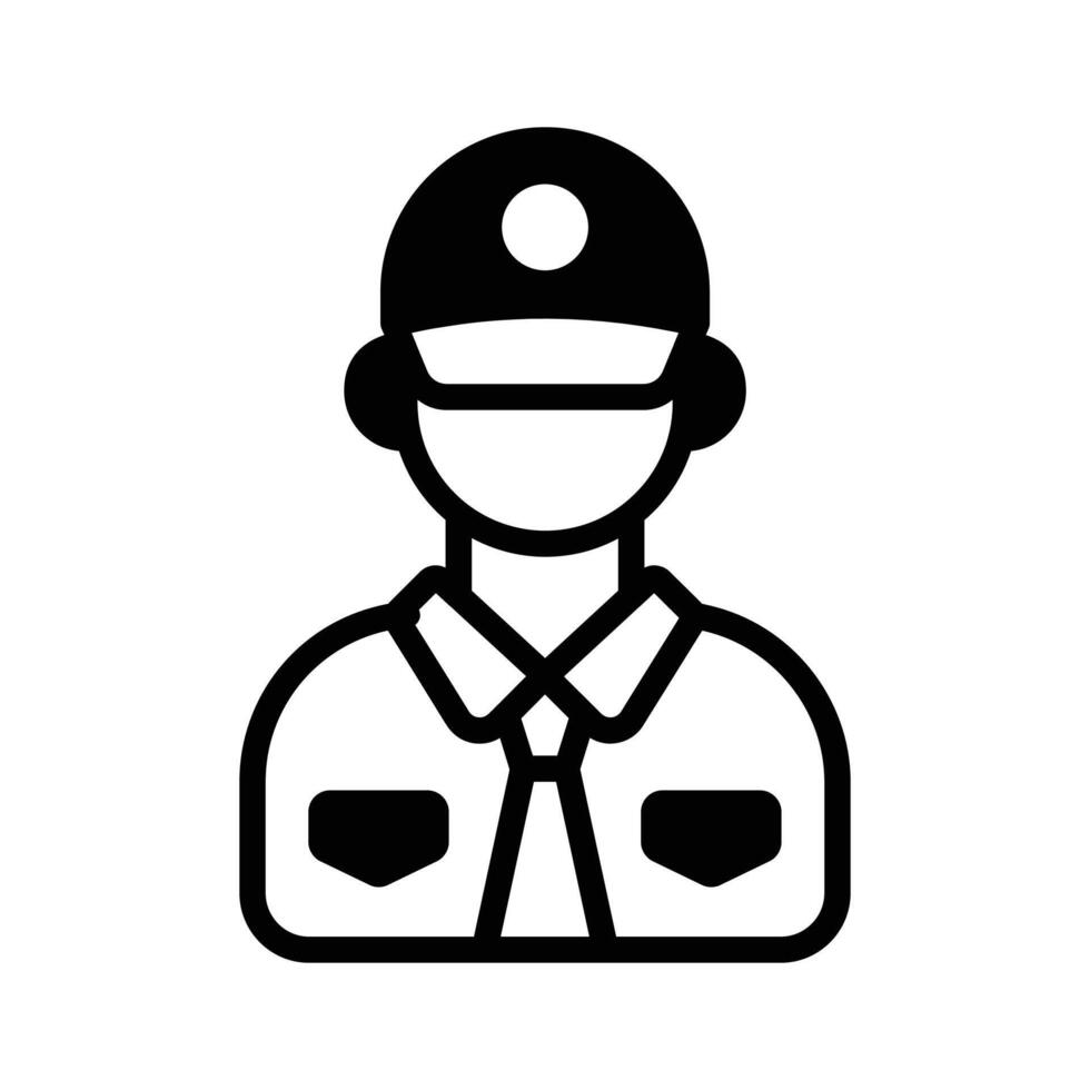Check out handy glyph style icon of watchman. vector