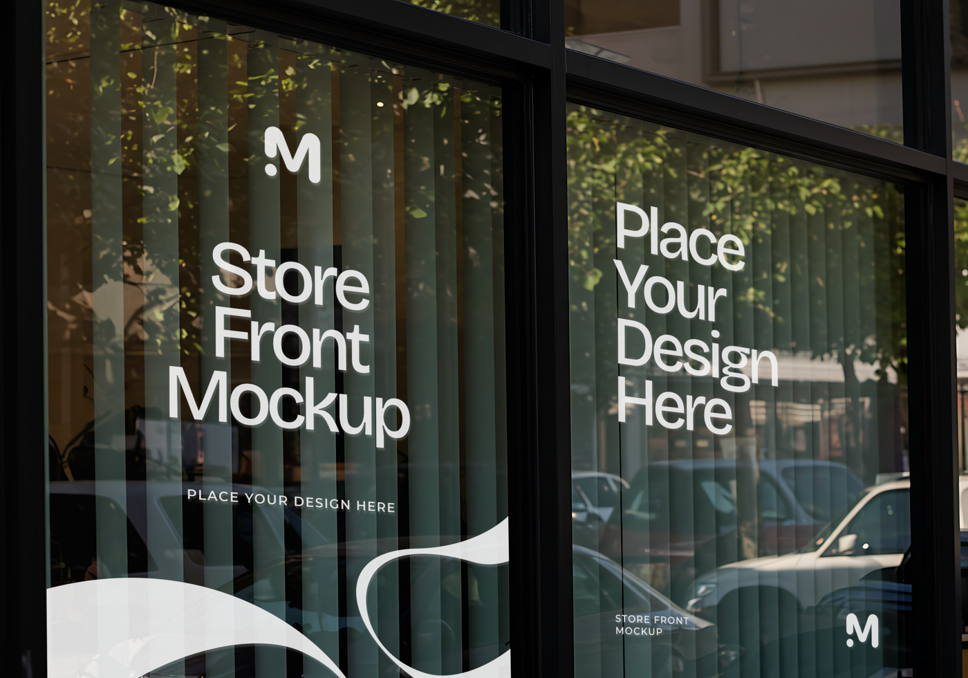 Storefront Mockup - Window Display for Advertising psd