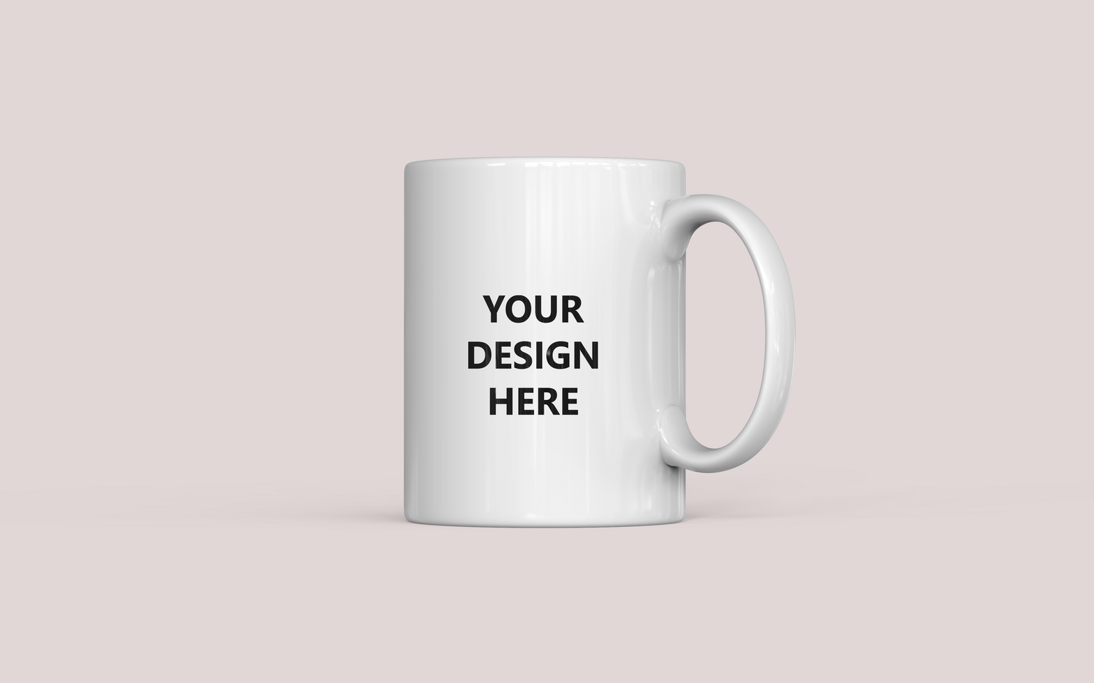 White ceramic mug with space for custom design psd