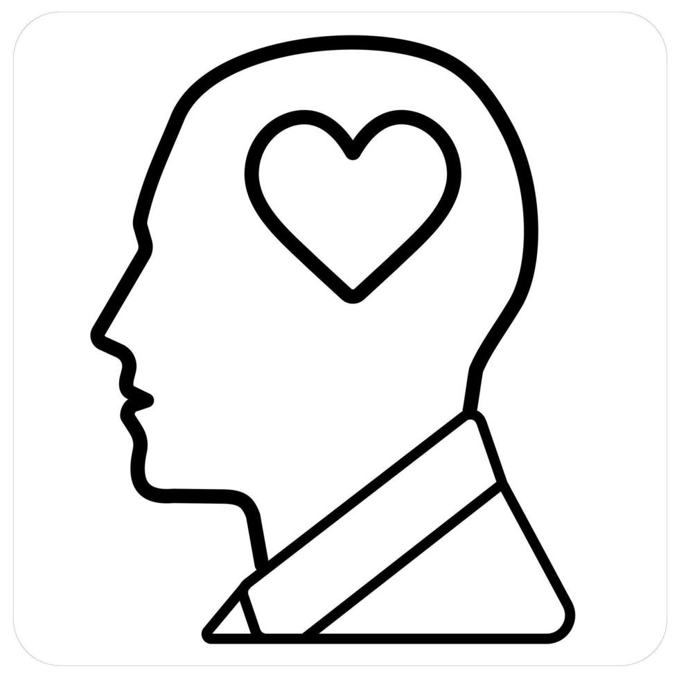 Kind and Human icon concept in black line color vector