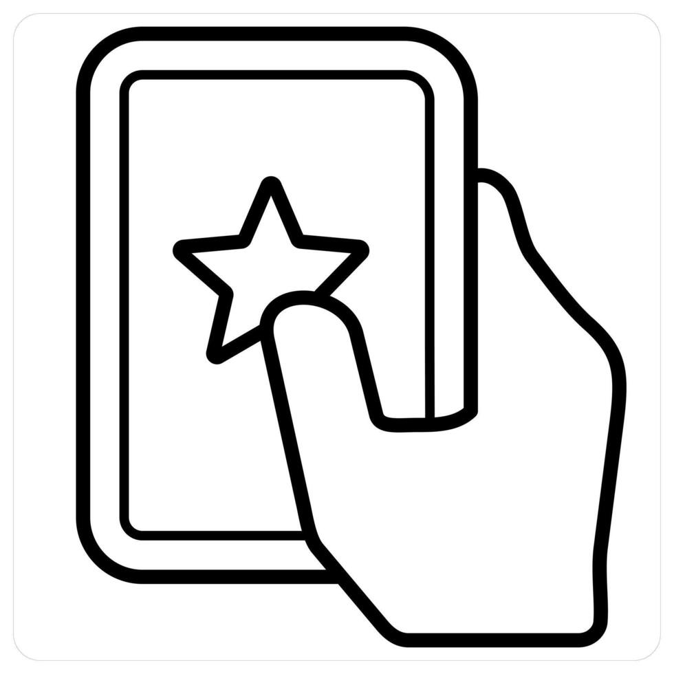 Favorite and star icon concept in black line color vector