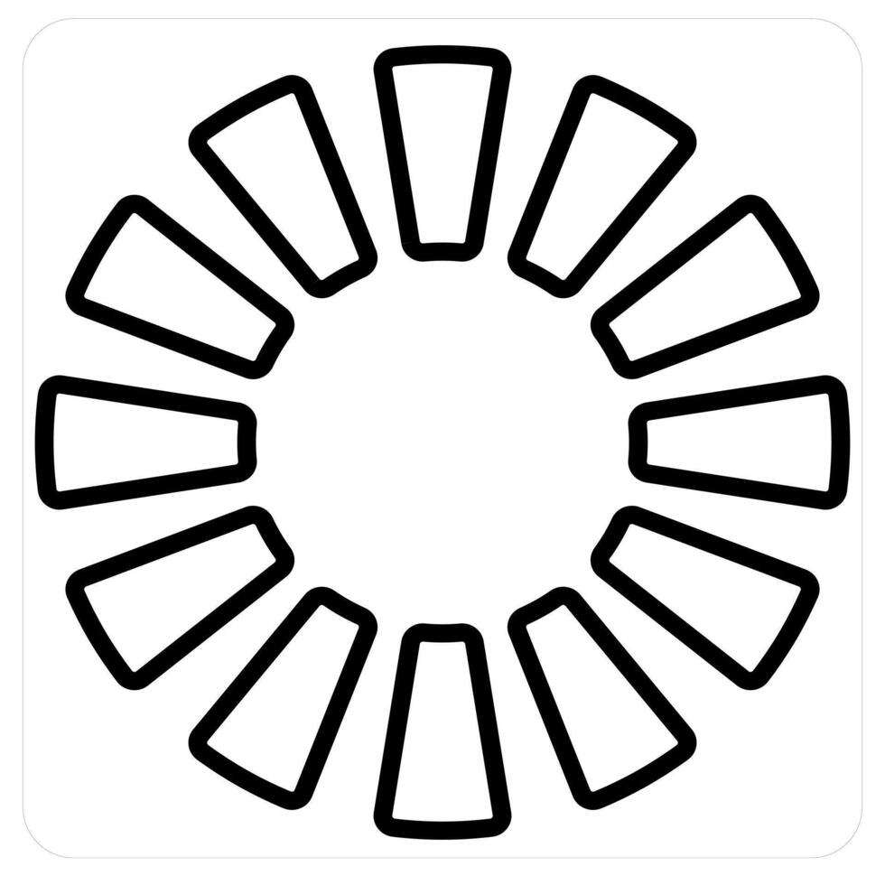 Pie chart and icon diagram concept in black line color vector
