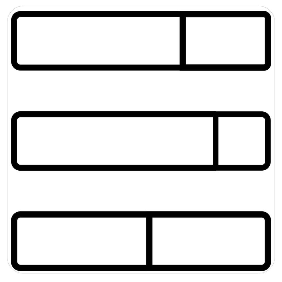 Bars and diagram concept in black line color vector