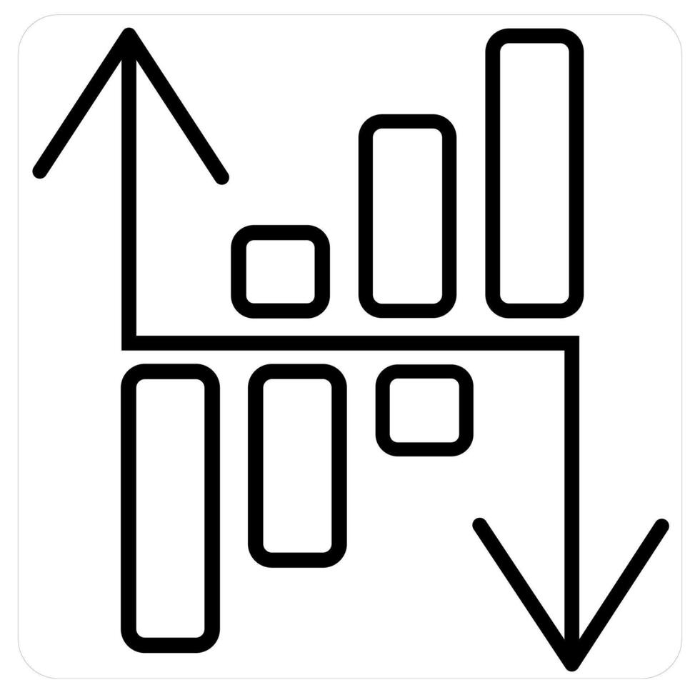Profit Analysis and diagram icon concept in black line color vector