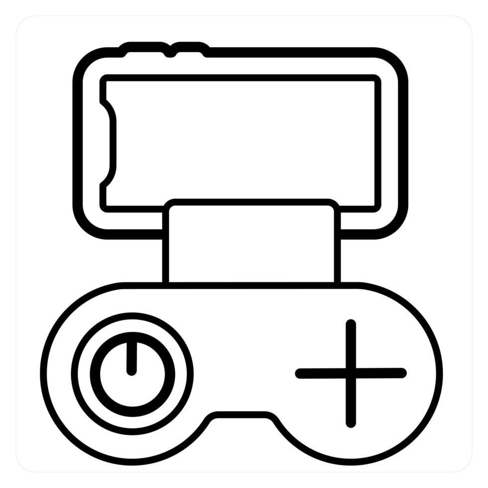 Drone controller icon concept in black line color vector