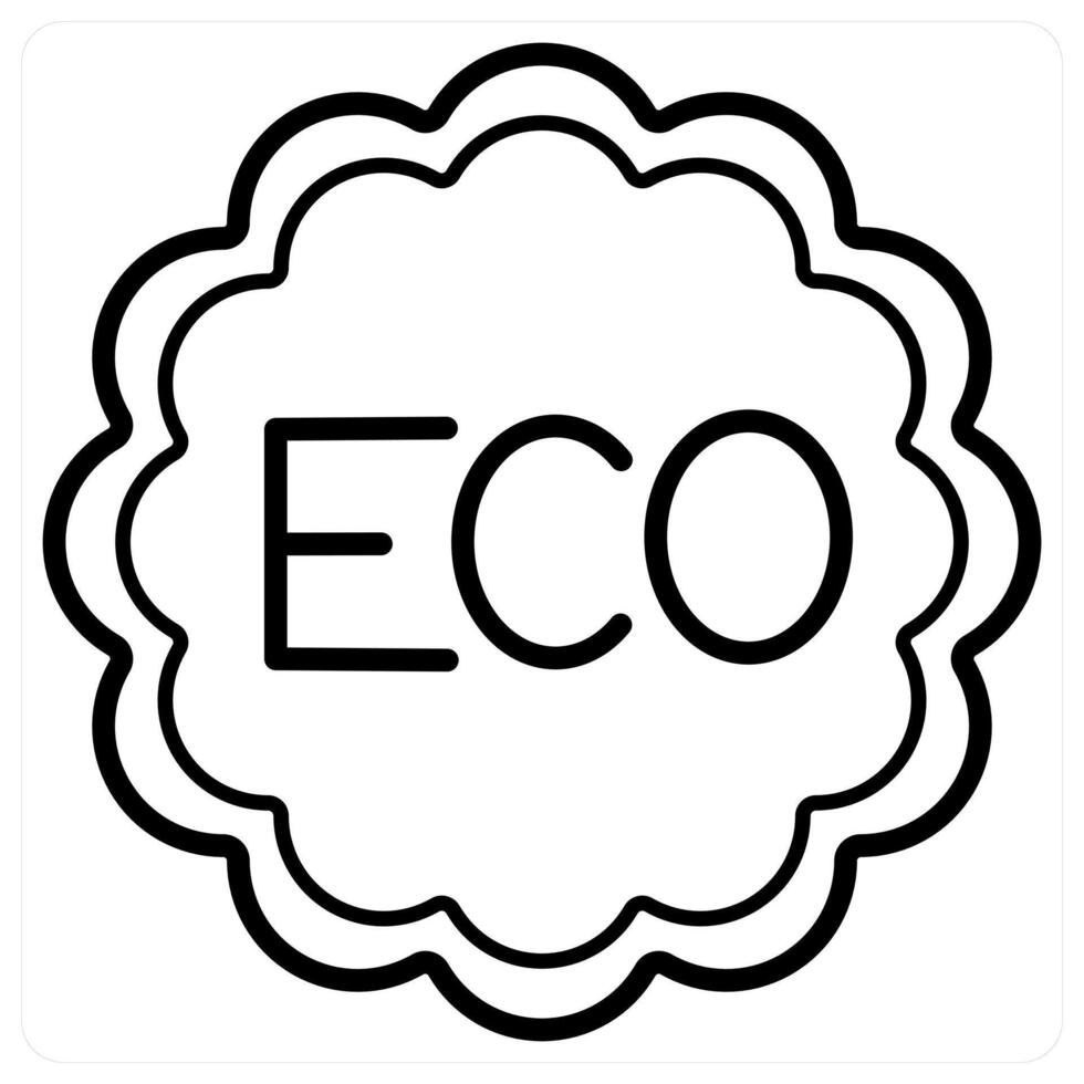 Eco and ecology icon concept in black line color vector