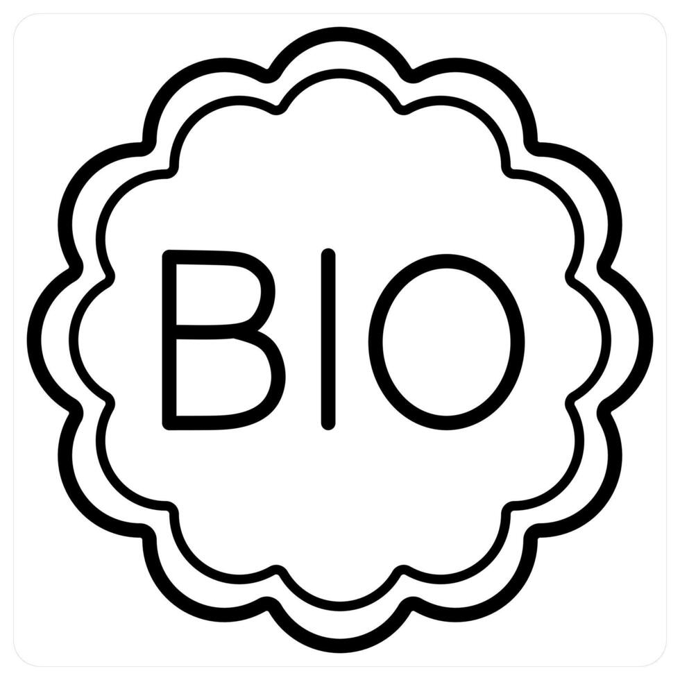 Bio and biology icon in black line color vector