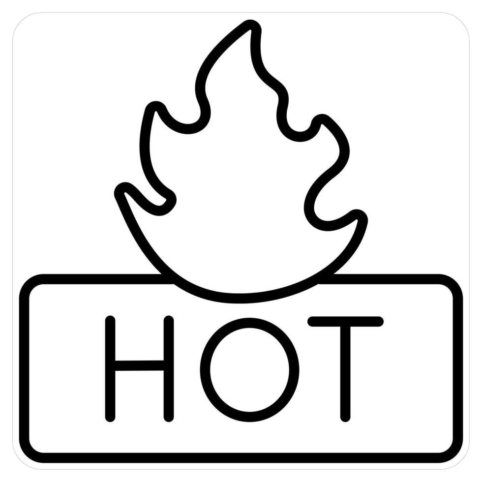 Hot Deal and Discount icon concept in black line color vector