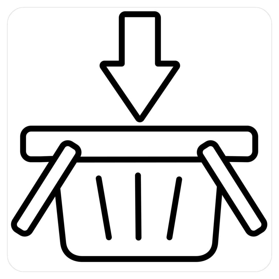 Cart and trolley concept in black line color vector