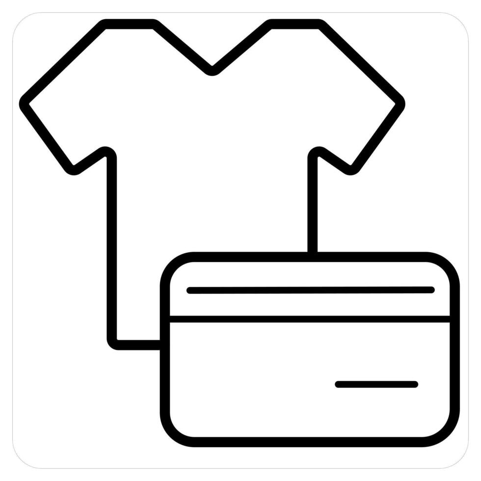 Online Buy and buy icon concept in black line color vector