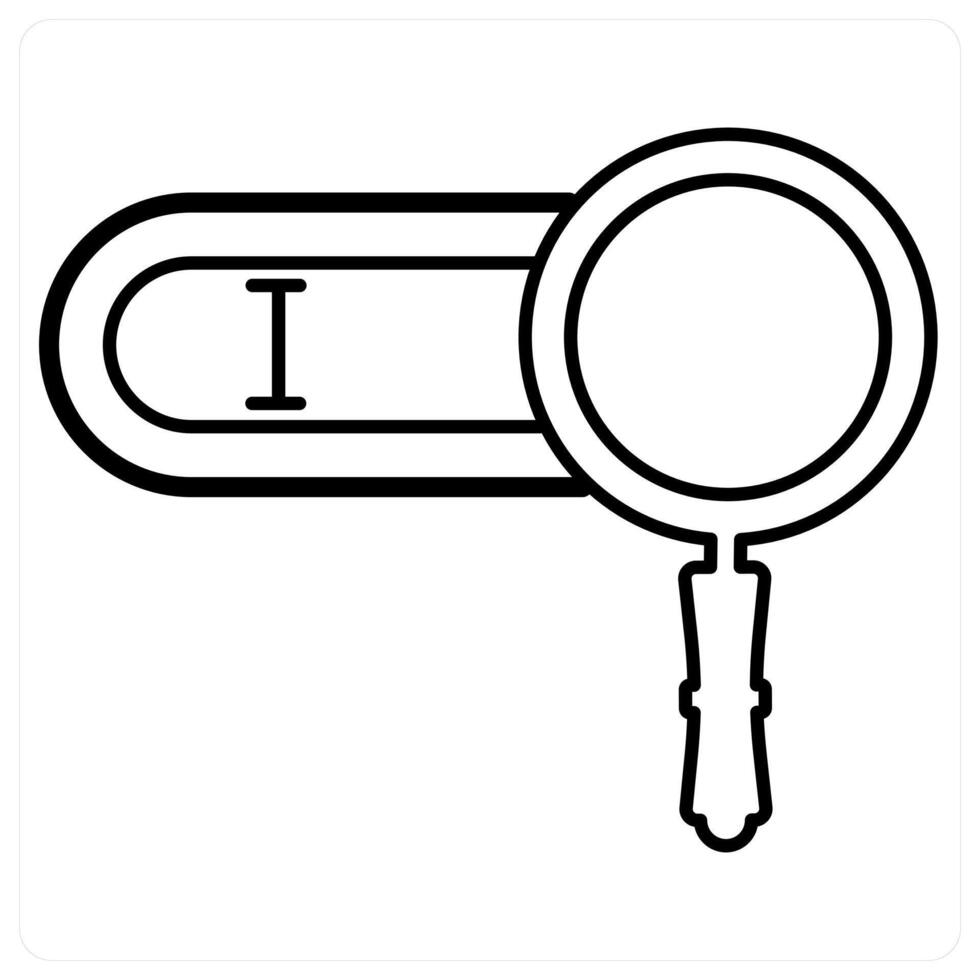 Search Bar icon concept in black line color vector