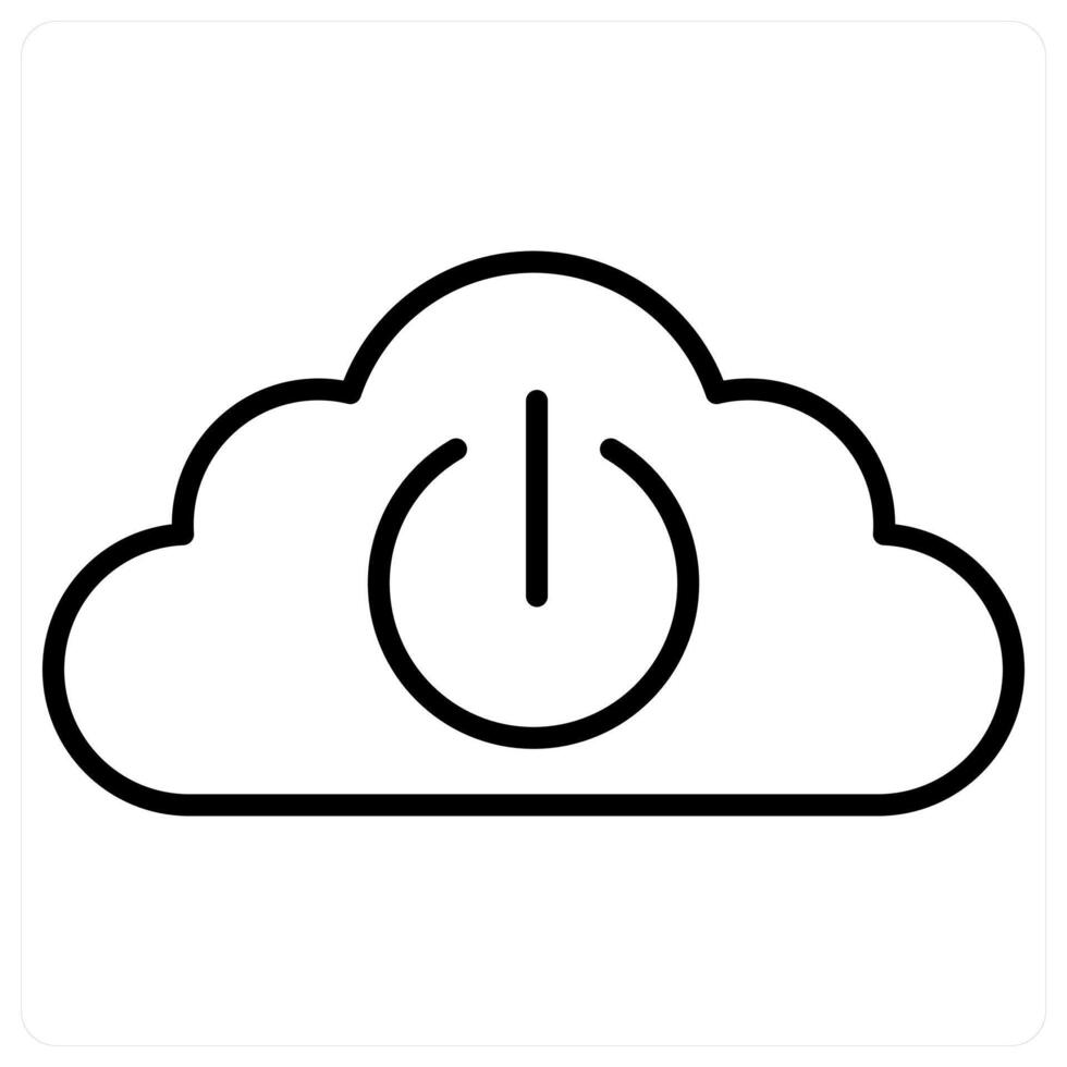 Cloud icon concept in black line color vector
