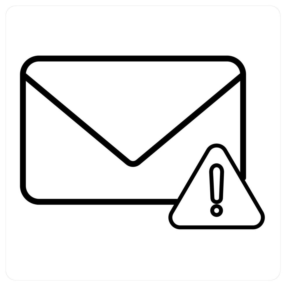 Error Message icon concept in black line color vector