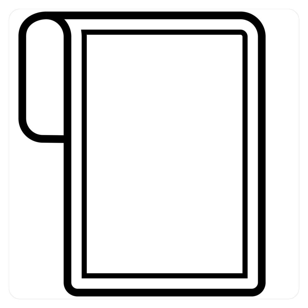 Document in black line color vector