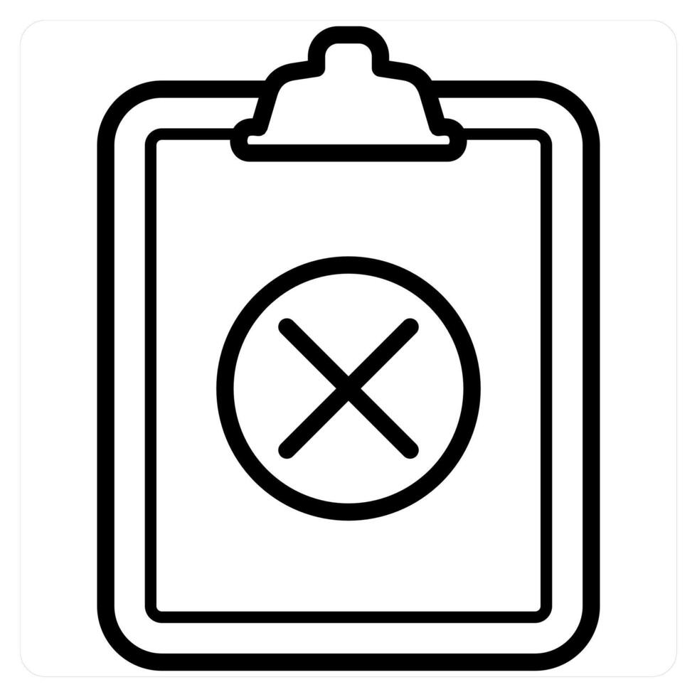 Remove icon conceptin black line color vector