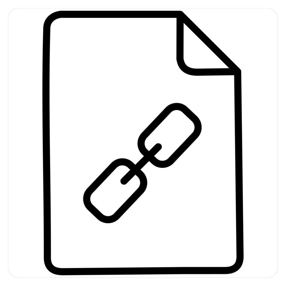 Link icon conceptin black line color vector