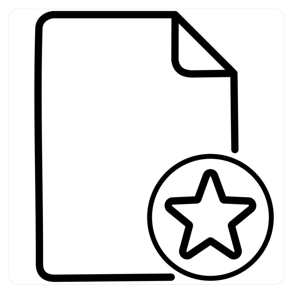 Star icon conceptin black line color vector