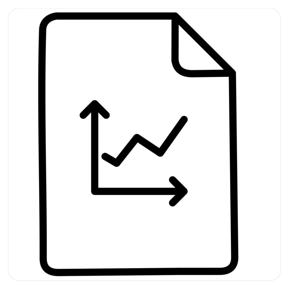 Graph icon concept in black line color vector