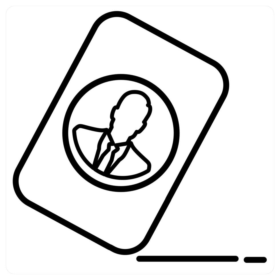 Contact Register And Address Icon Concept in black line color vector