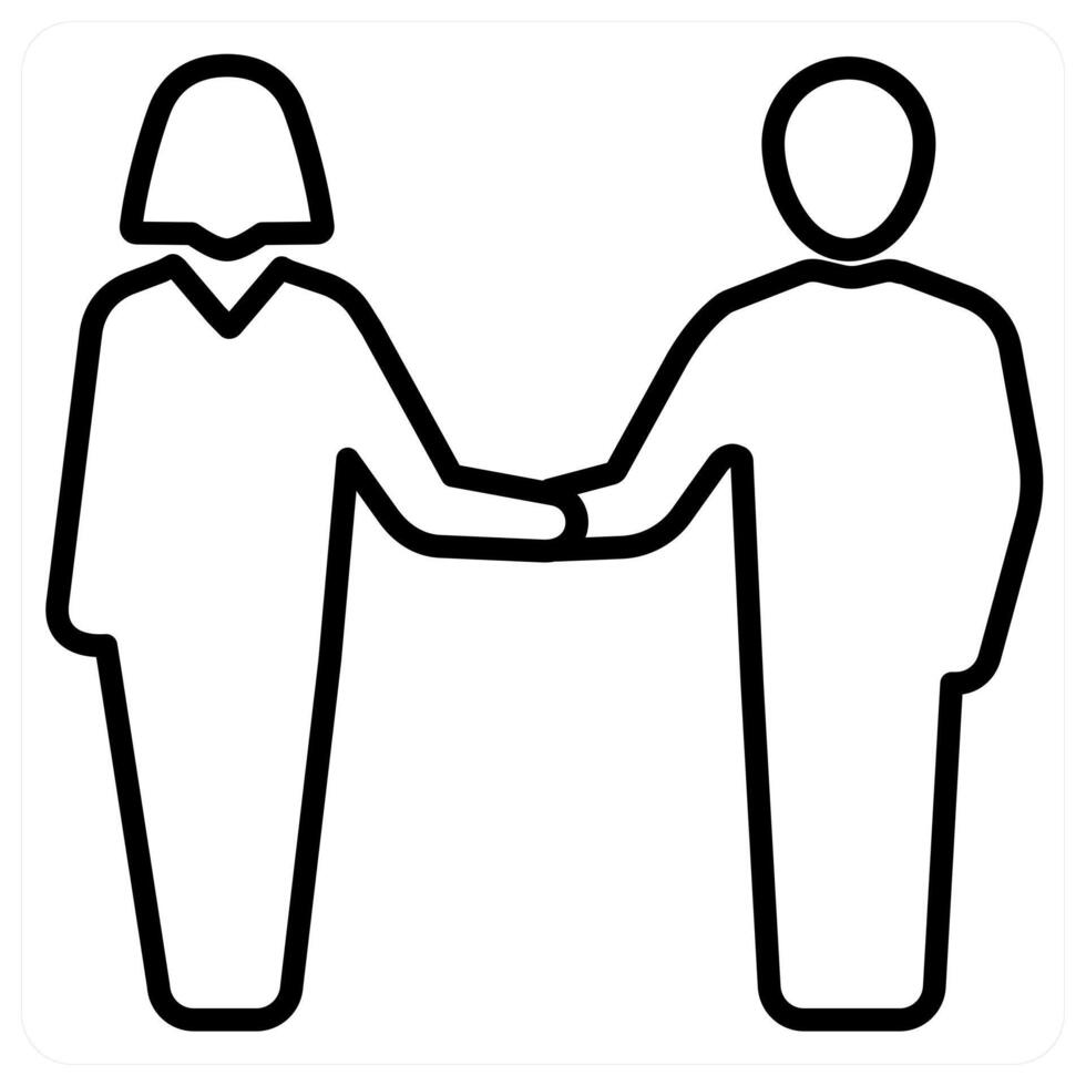 gender and pride icon in black line color vector