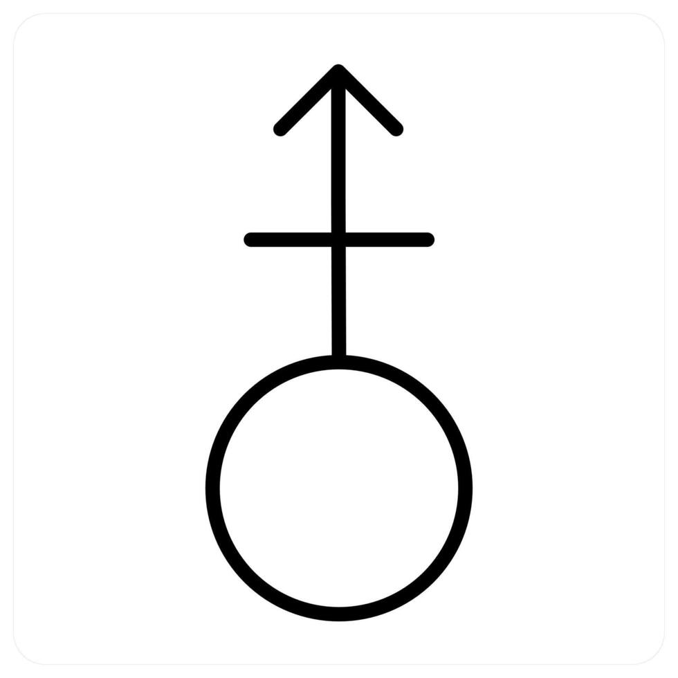 male and man concept in black line color vector