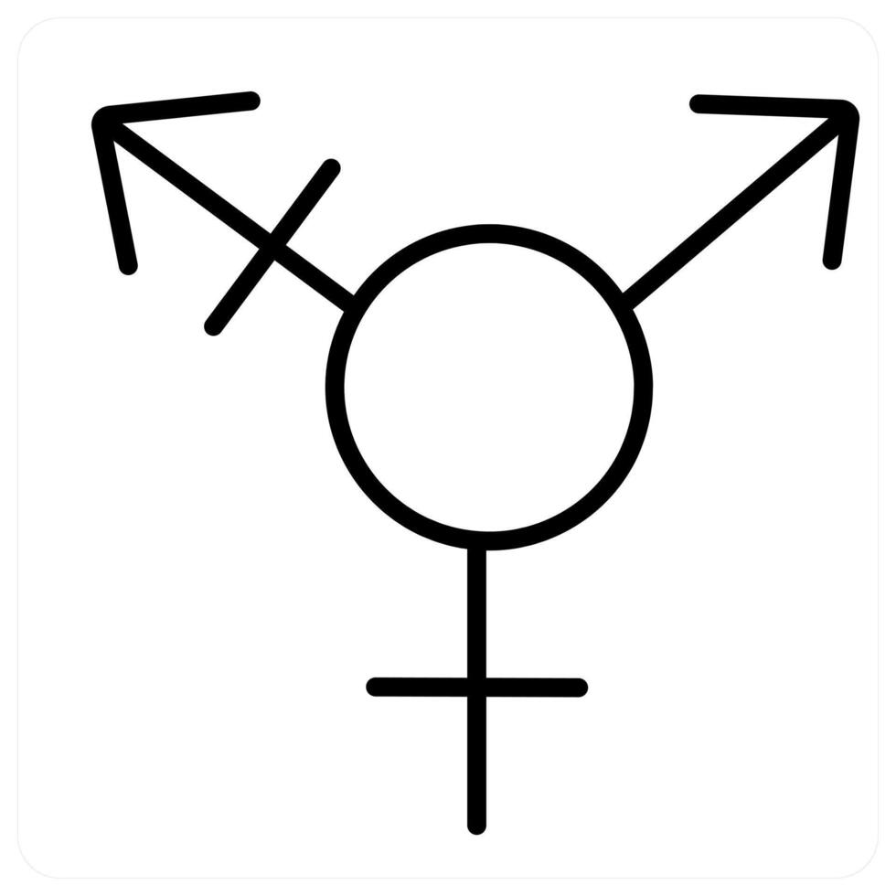 male and gender icon in black line color vector